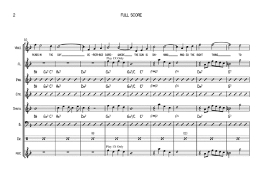 Look For the Silver Lining. Male Vocal and Small Band. As recorded by Rhys Meirion. Key of F Flute scores gallery preview page 2