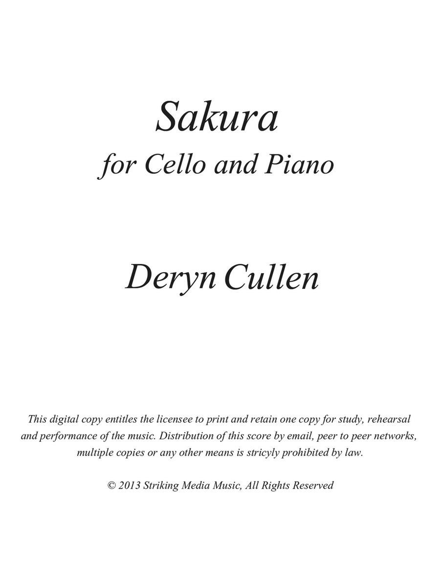 Sakura Piano scores gallery preview page 2