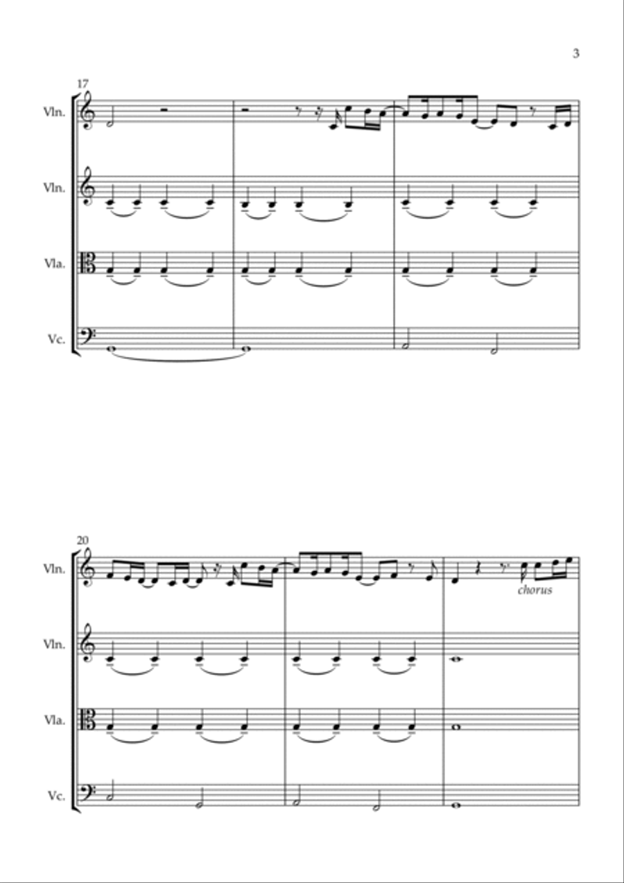 I Guess I'm In Love String Quartet scores gallery preview page 3