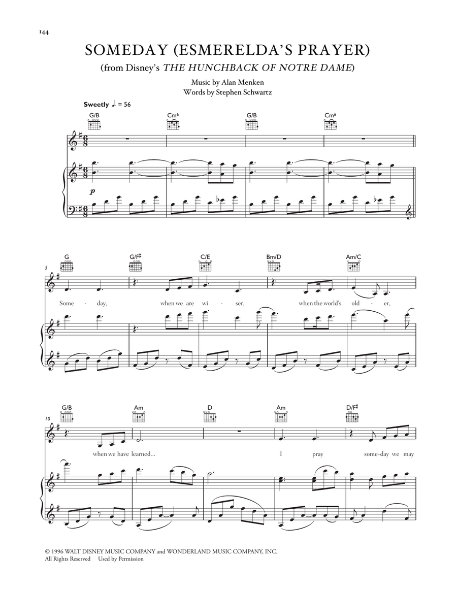 Book cover for Someday (Esmerelda's Prayer) (from The Hunchback Of Notre Dame)