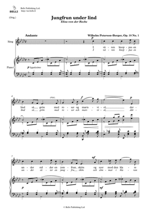 Jungfrun under lind, Op. 10 No. 1 (Original key. A-flat Major)