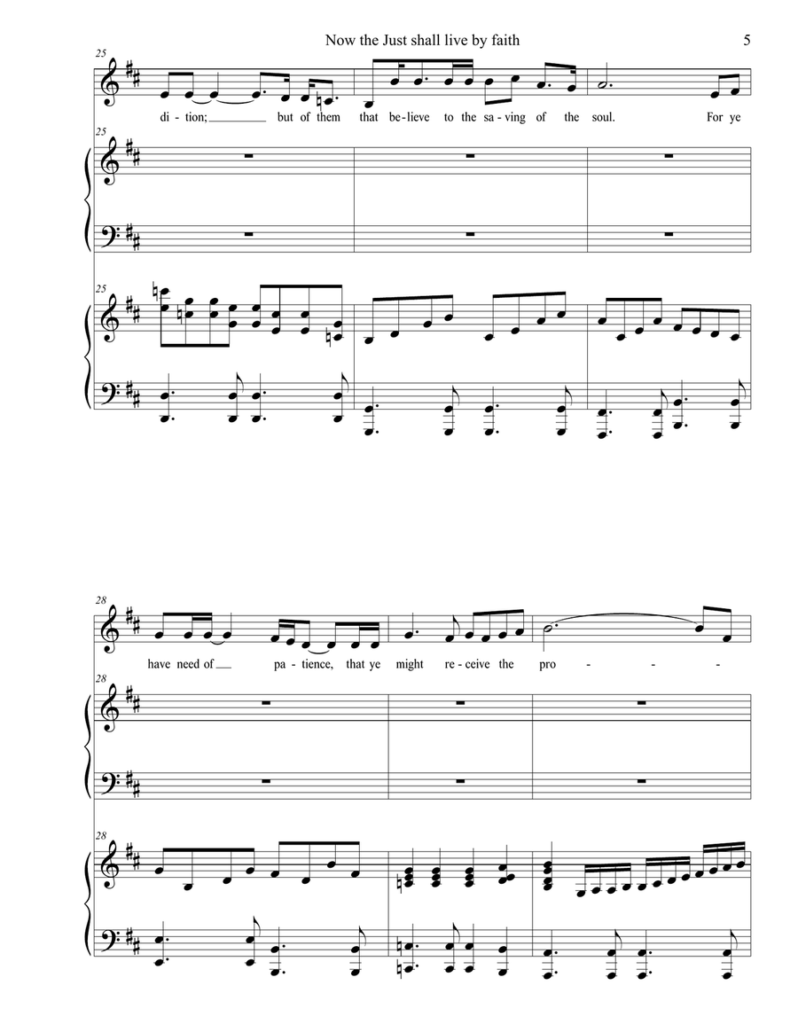 Now the Just shall live by faith Choir scores gallery preview page 5