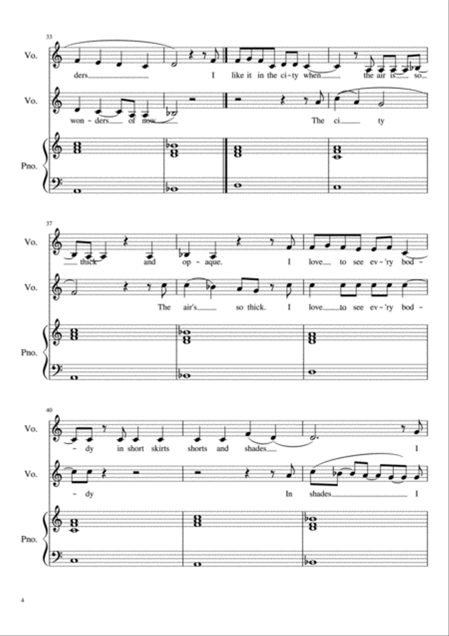 Hometown Glory Vocal Duet scores gallery preview page 4