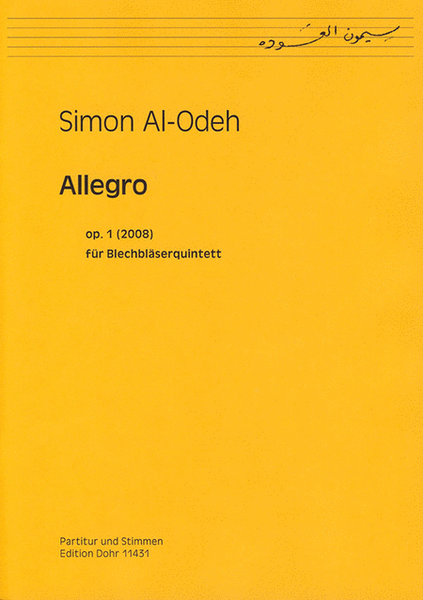 Allegro für Blechbläserquintett op. 1 (2008)