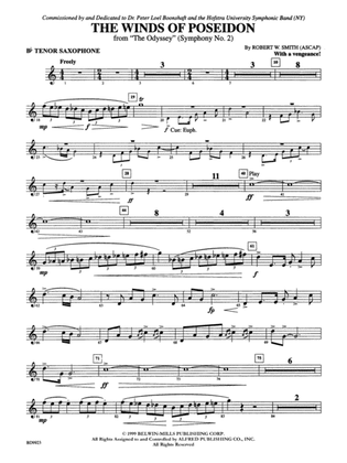 The Winds of Poseidon (from The Odyssey (Symphony No. 2)): B-flat Tenor Saxophone