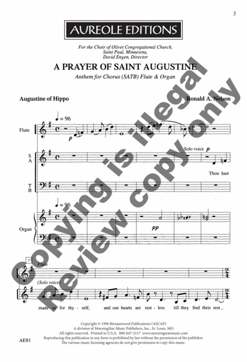 A Prayer of St. Augustine