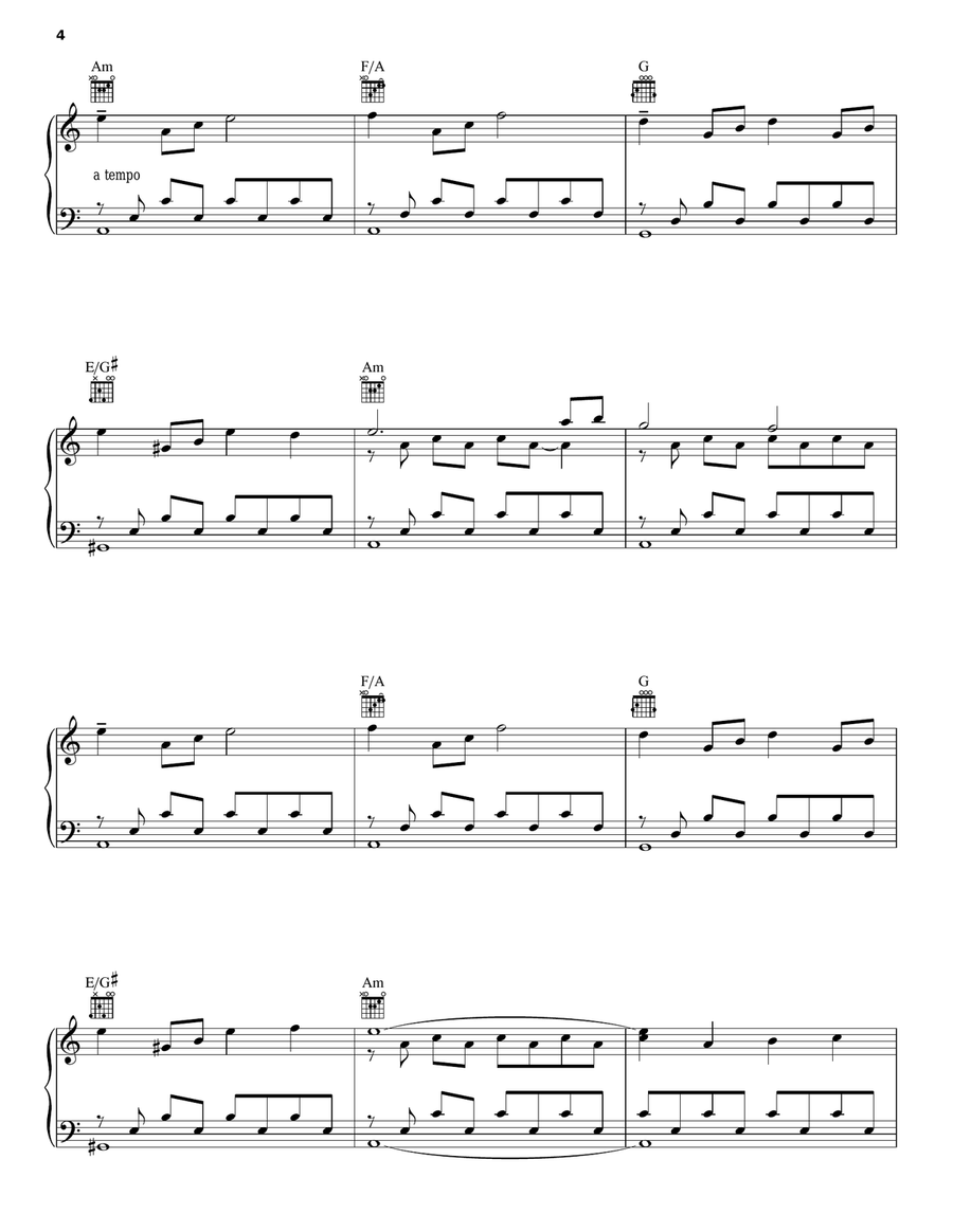 New Moon (The Meadow) Piano, Vocal, Guitar scores gallery preview page 4
