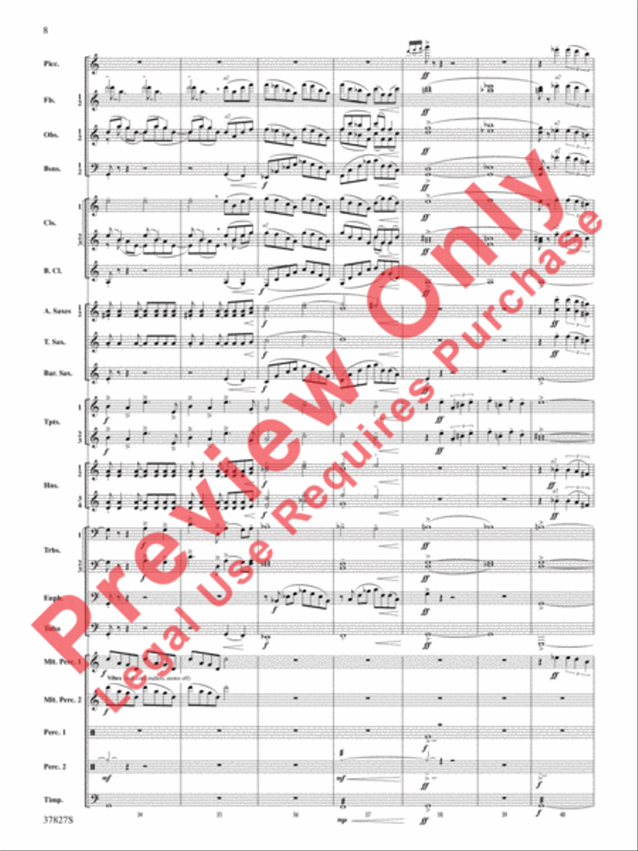 The Winged Stallion Concert Band scores gallery preview page 9