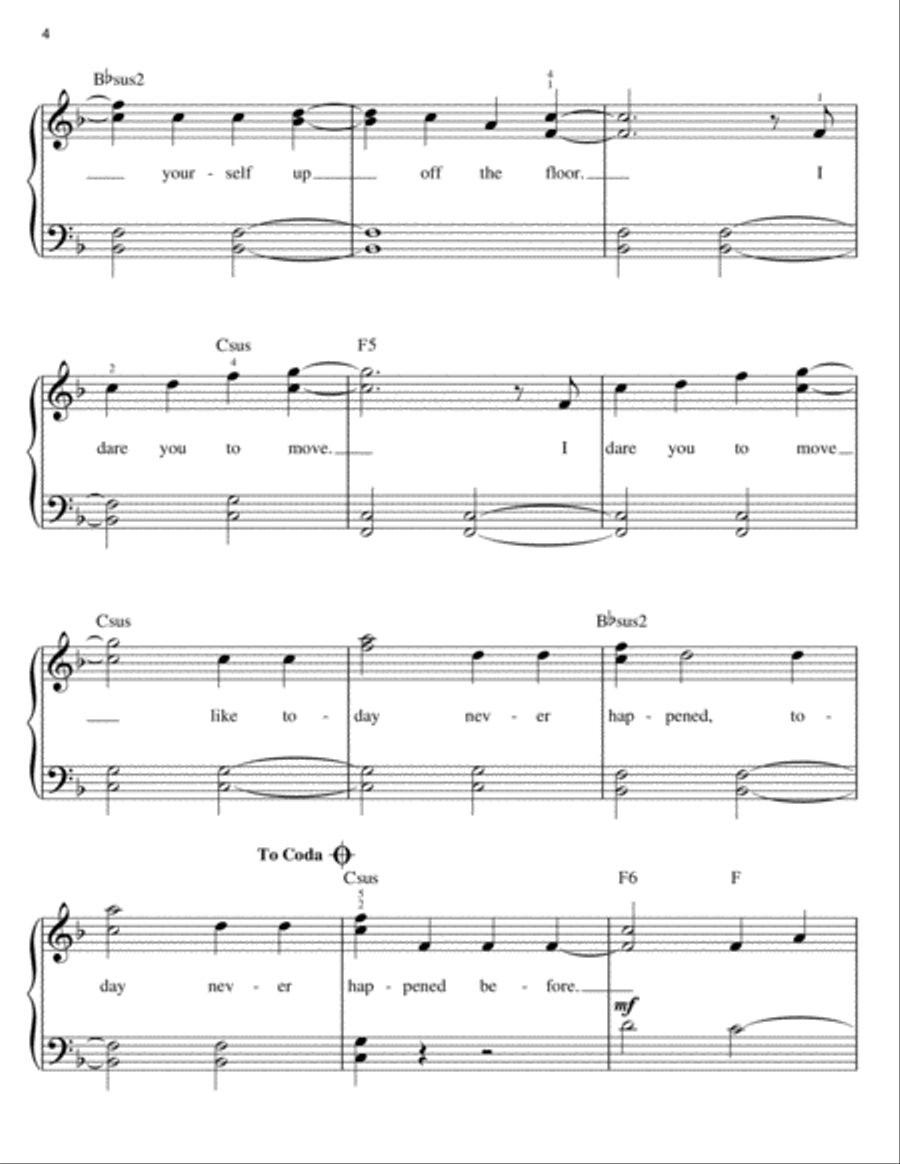 Dare You To Move Easy Piano scores gallery preview page 4