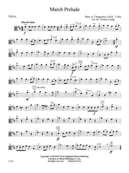 March Prelude: Viola
