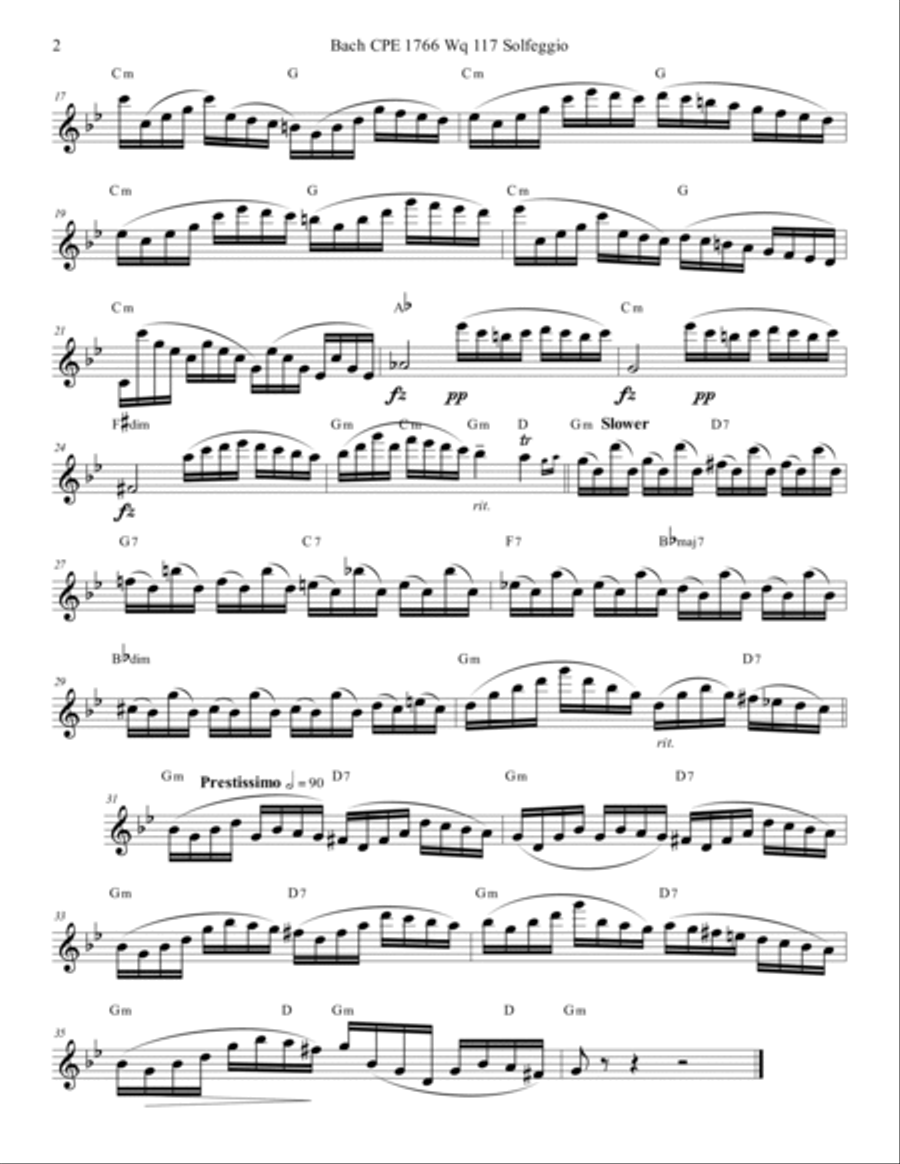 Bach CPE Solfeggio for Flute Solo Flute Solo scores gallery preview page 4