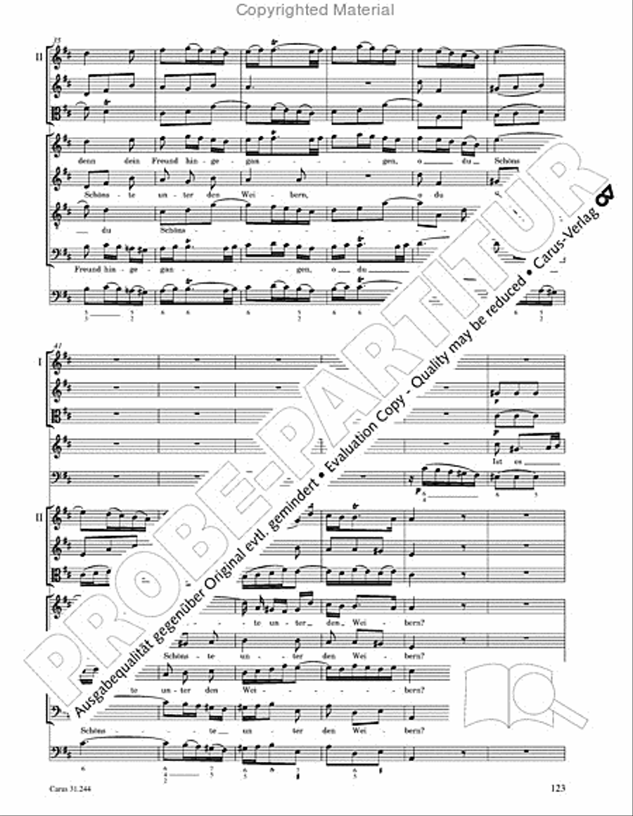 St. Matthew Passion (Matthaus-Passion) 4-Part scores gallery preview page 125