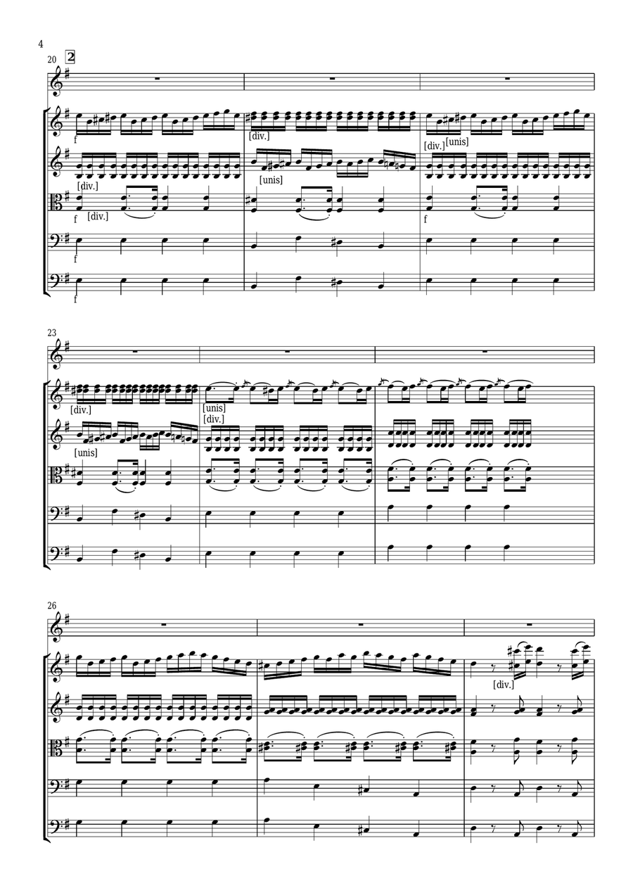 Mercadante - Concerto in Eminor for Flute and String Orchestra Chamber Orchestra scores gallery preview page 4