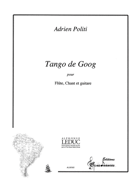 Politi Tango De Goog Voix (malavia) Voice Flute Guitar Score/parts