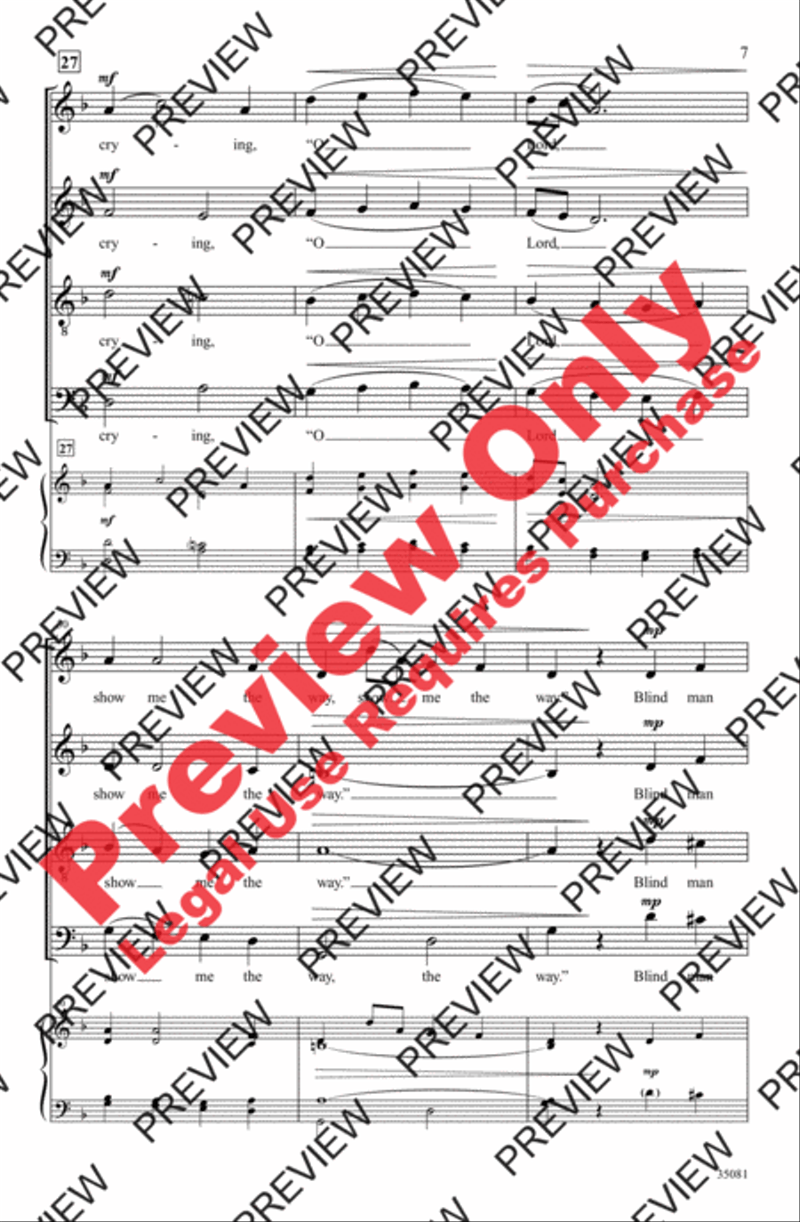 Blind Man 4-Part scores gallery preview page 6