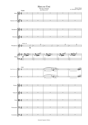 Haru no Umi (The Sea in Spring), for Flute and Orchestra (arr.), Score & Parts