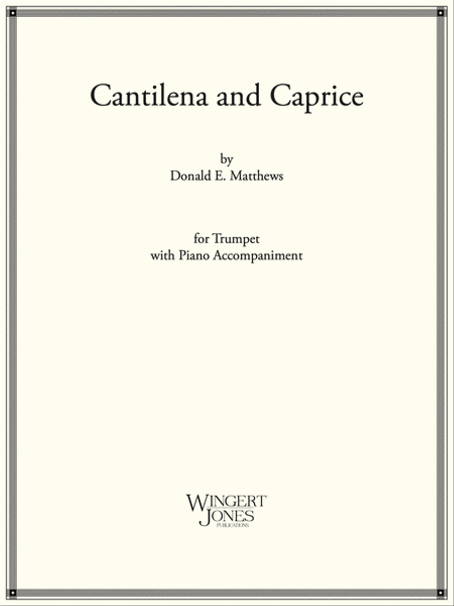 Cantilena and Caprice B-Flat Trumpet scores gallery preview page 1