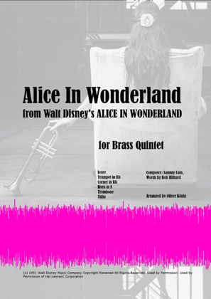 Book cover for Alice In Wonderland from Walt Disney's ALICE IN WONDERLAND