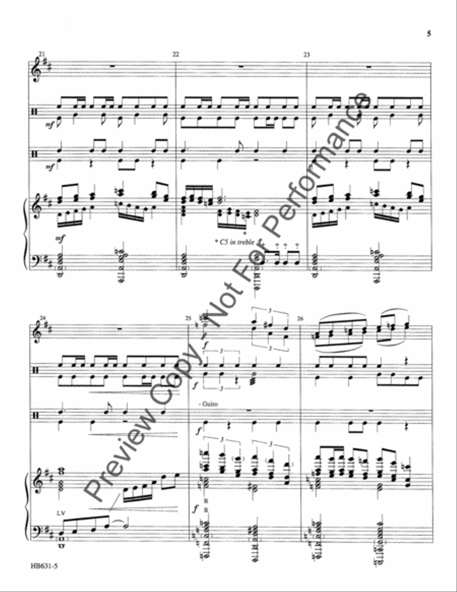 Serenata de Campanas - full score Handbell Choir scores gallery preview page 6