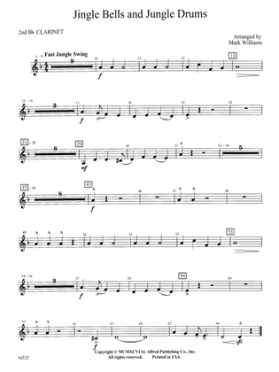 Jingle Bells and Jungle Drums: 2nd B-flat Clarinet
