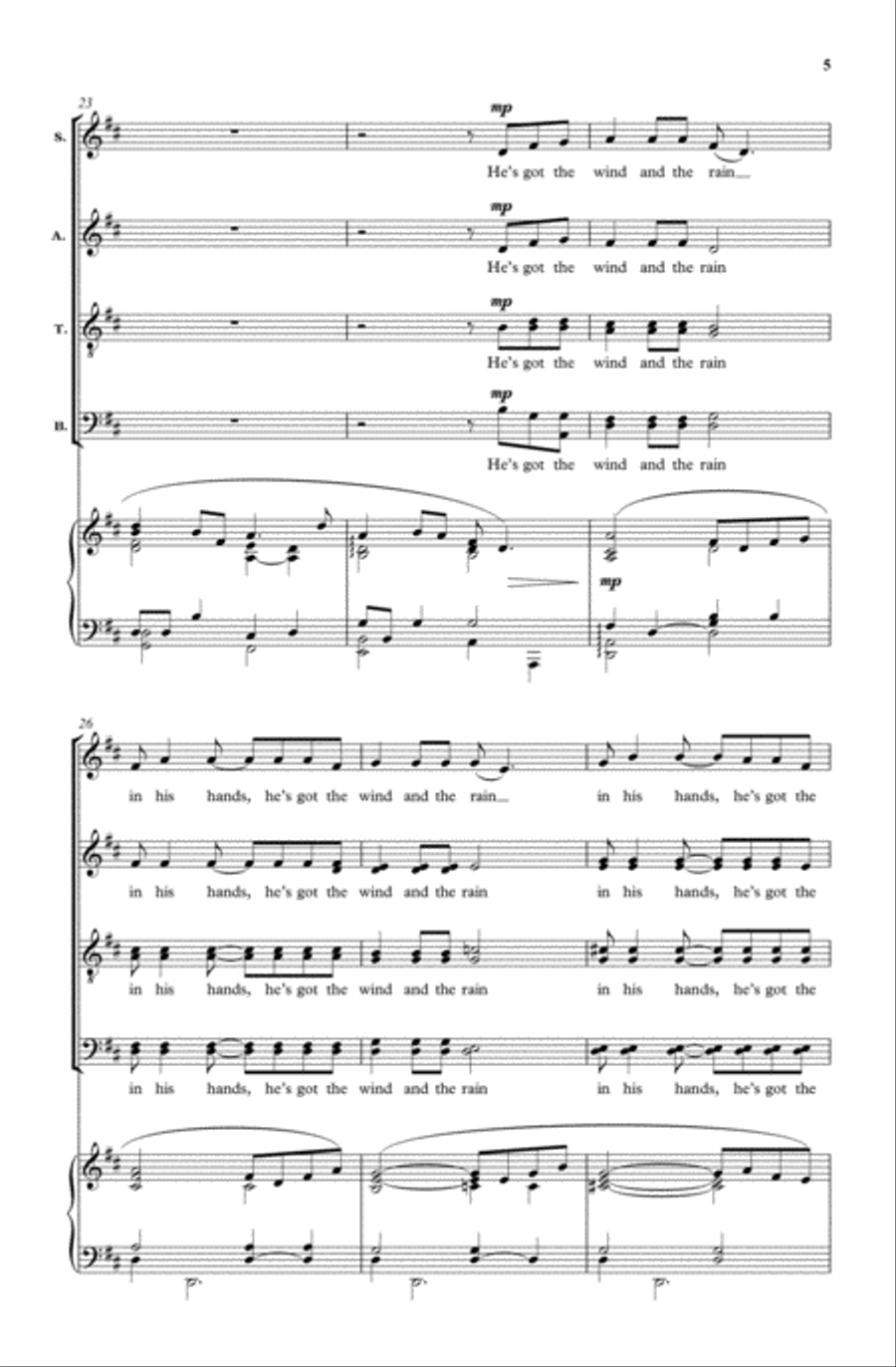 He's got the whole world in his hands 4-Part scores gallery preview page 4