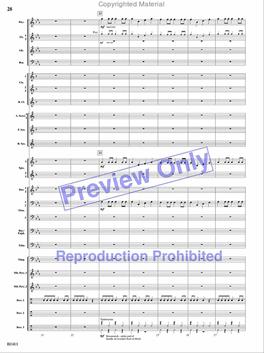 Pirates! Pirates! Concert Band scores gallery preview page 27