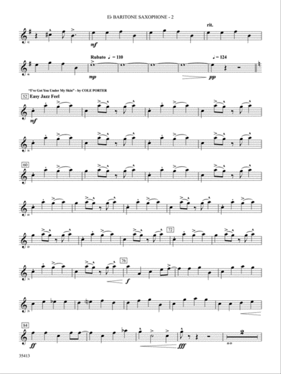 Crooner’s Serenade: E-flat Baritone Saxophone Concert Band scores gallery preview page 2