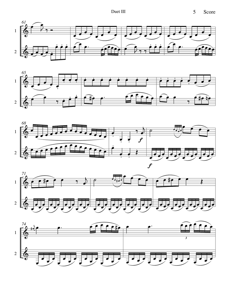 Duos for Two Clarinets - Michel Yost Opus 5 #3 image number null