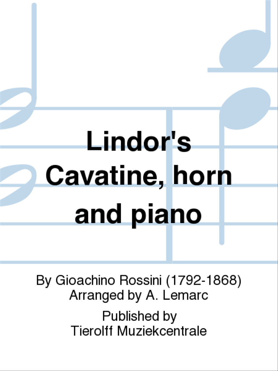 Lindor's Cavatine, Horn & Piano Piano Accompaniment scores gallery preview page 1