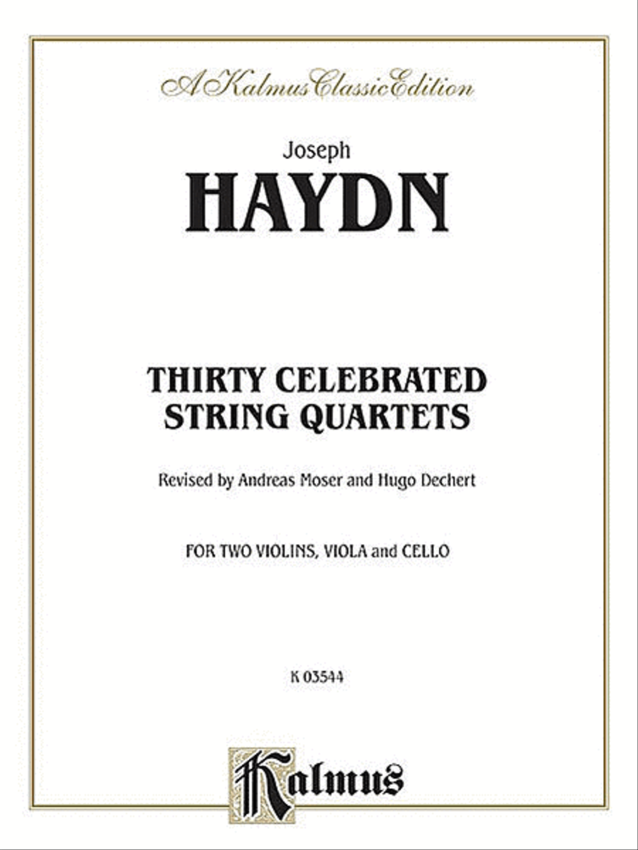 Thirty Celebrated String Quartets, Volume 2 String Quartet scores gallery preview page 1