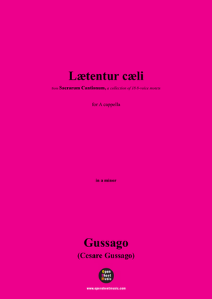 Book cover for Gussago-Lætentur cæli,for A cappella