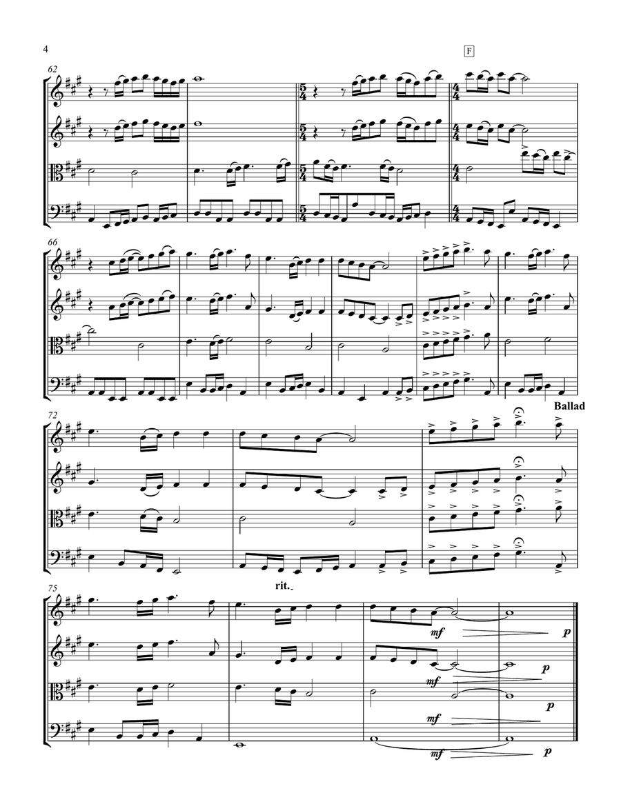 Chiquitita String Quartet scores gallery preview page 4