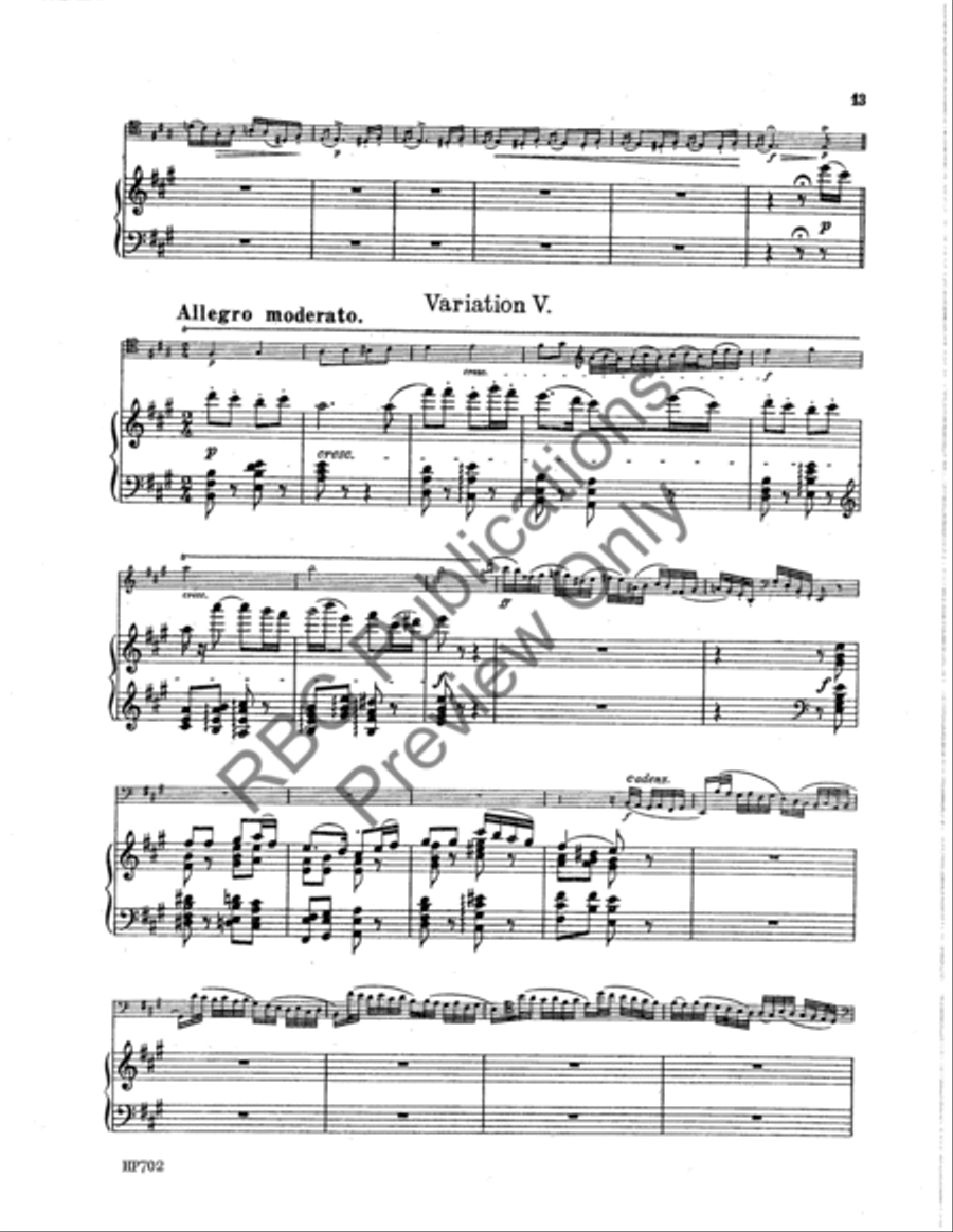 Variations On A Rococo Theme Viola scores gallery preview page 14