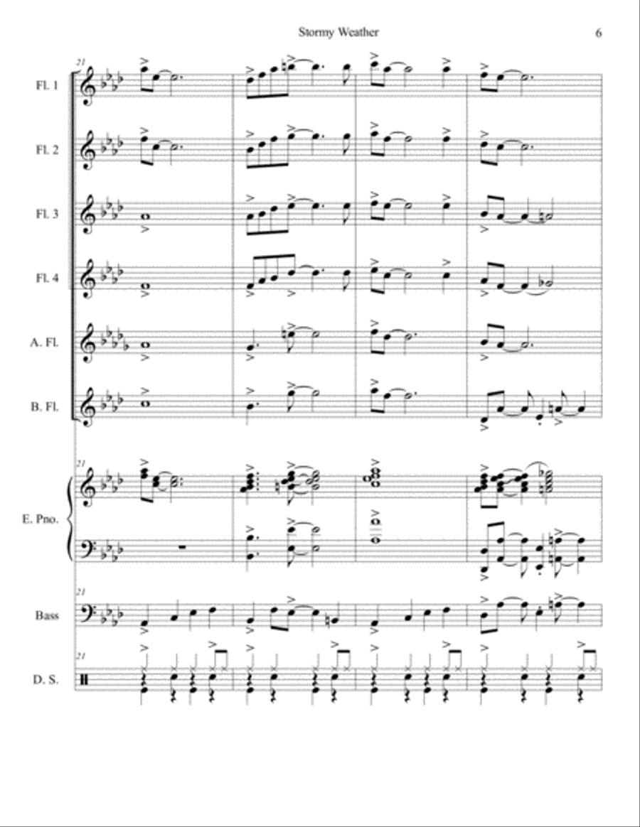 Stormy Weather Stormy Weather Small Ensemble scores gallery preview page 6