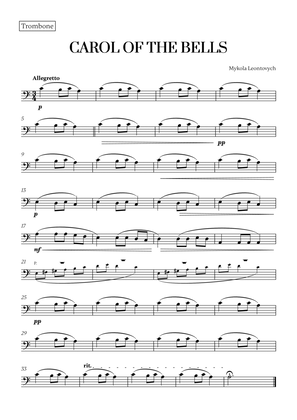 Carol of the Bells (Very Easy/Beginner) - A minor (for Trombone)