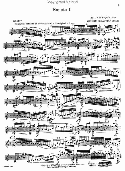 Six Sonatas for Unaccompanied Violin