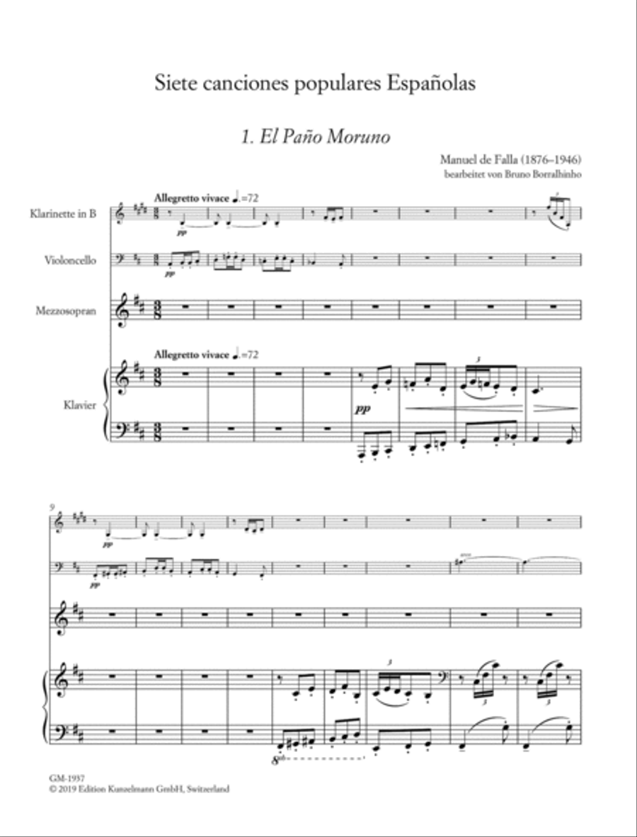 Siete canciones populares españolas Mezzo-Soprano Voice scores gallery preview page 2