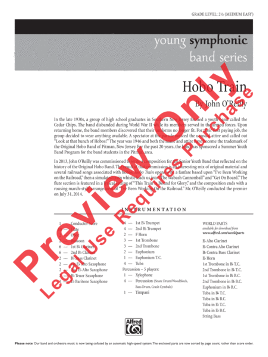 Hobo Train Concert Band scores gallery preview page 2