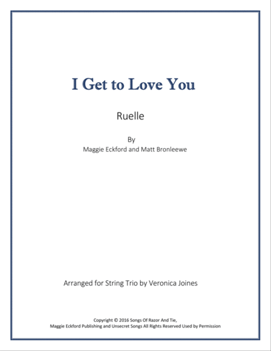 I Get To Love You I Get To Love You String Trio scores gallery preview page 1