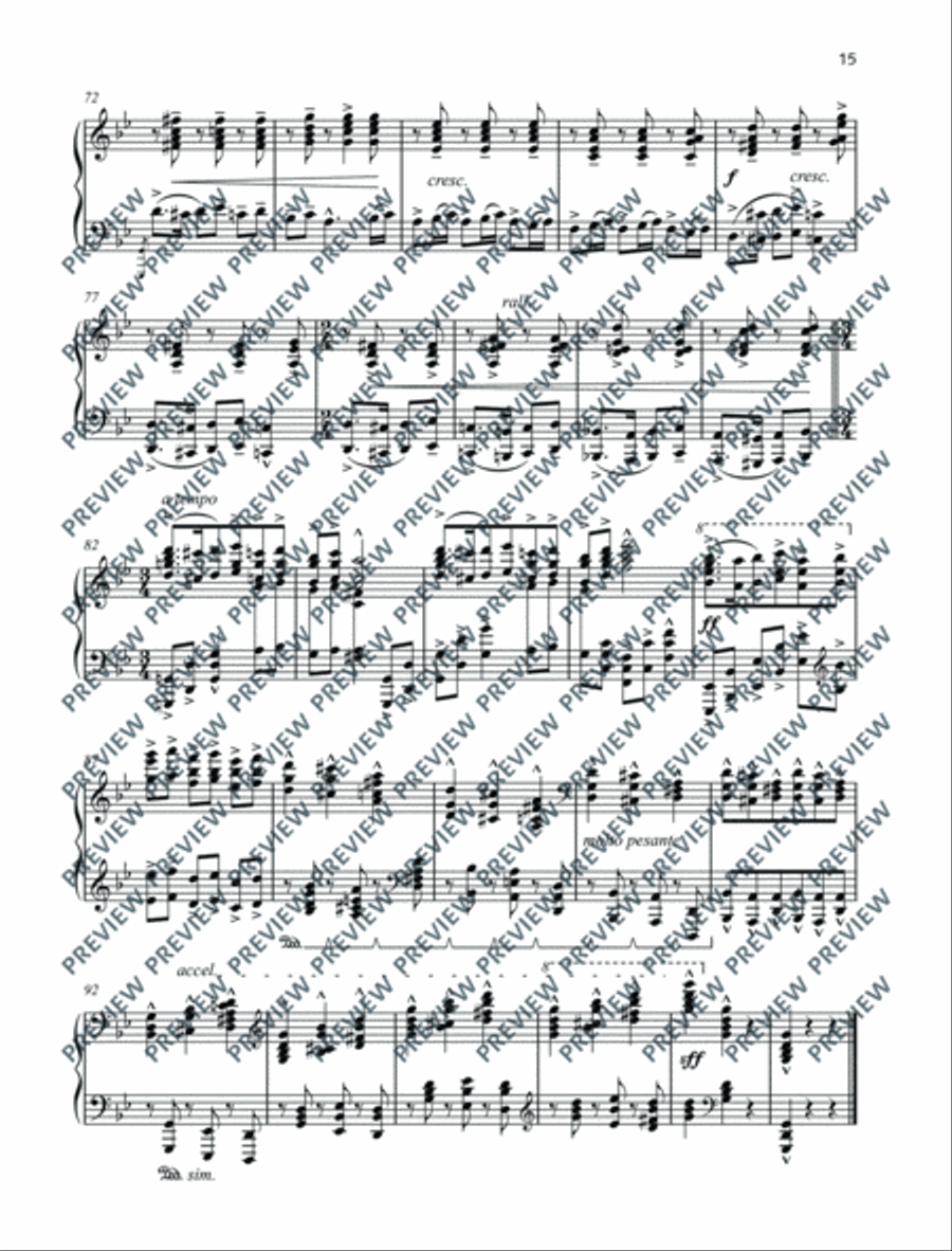 Three Fours Piano Solo scores gallery preview page 16