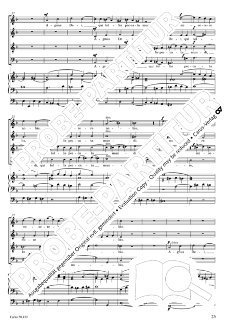 Mass in F Minor (Missa in f) 4-Part scores gallery preview page 26
