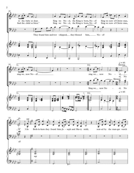 Sing We Now of Christmas - SAB Choir and Piano image number null