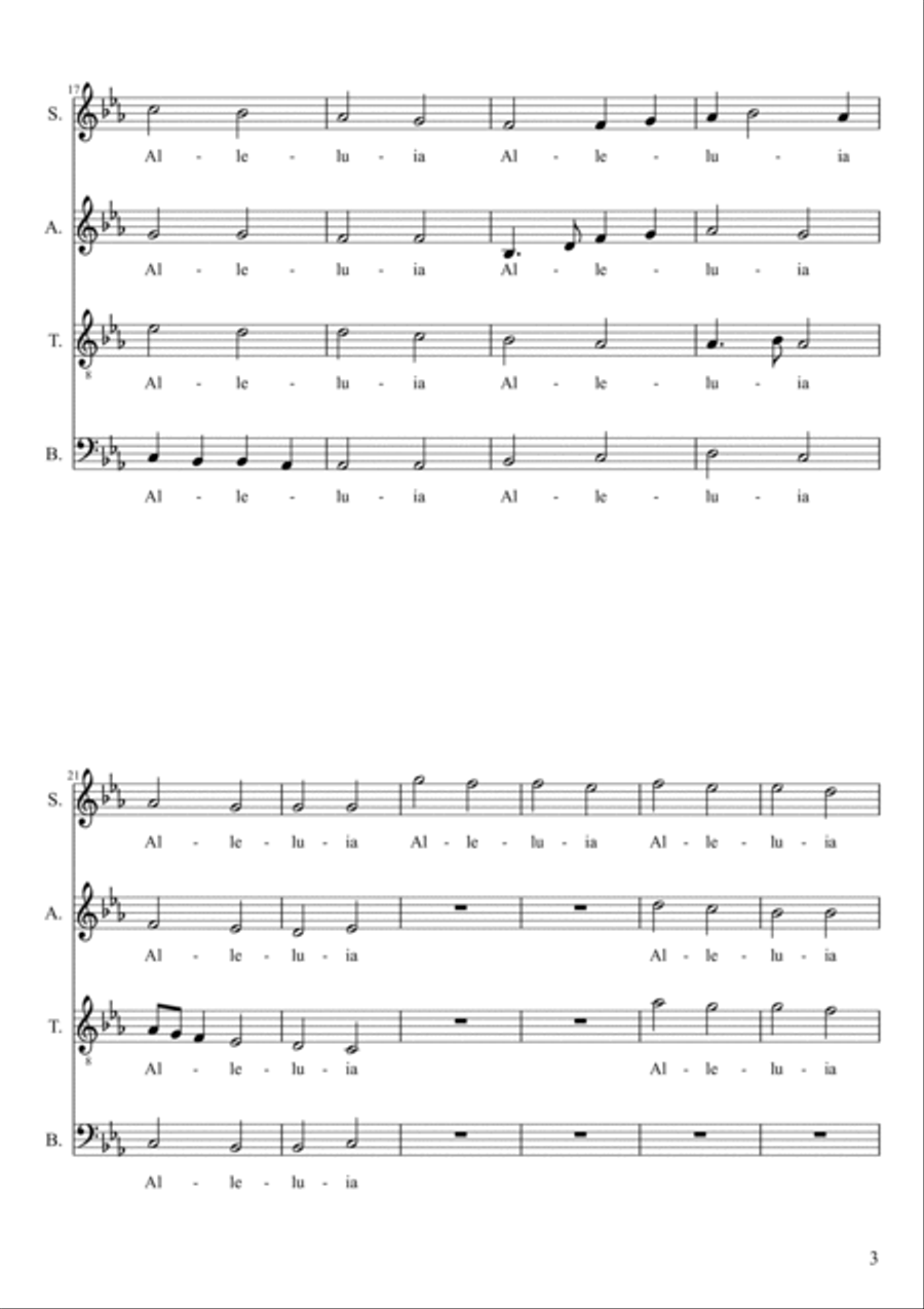 Alleluia 4-Part scores gallery preview page 3