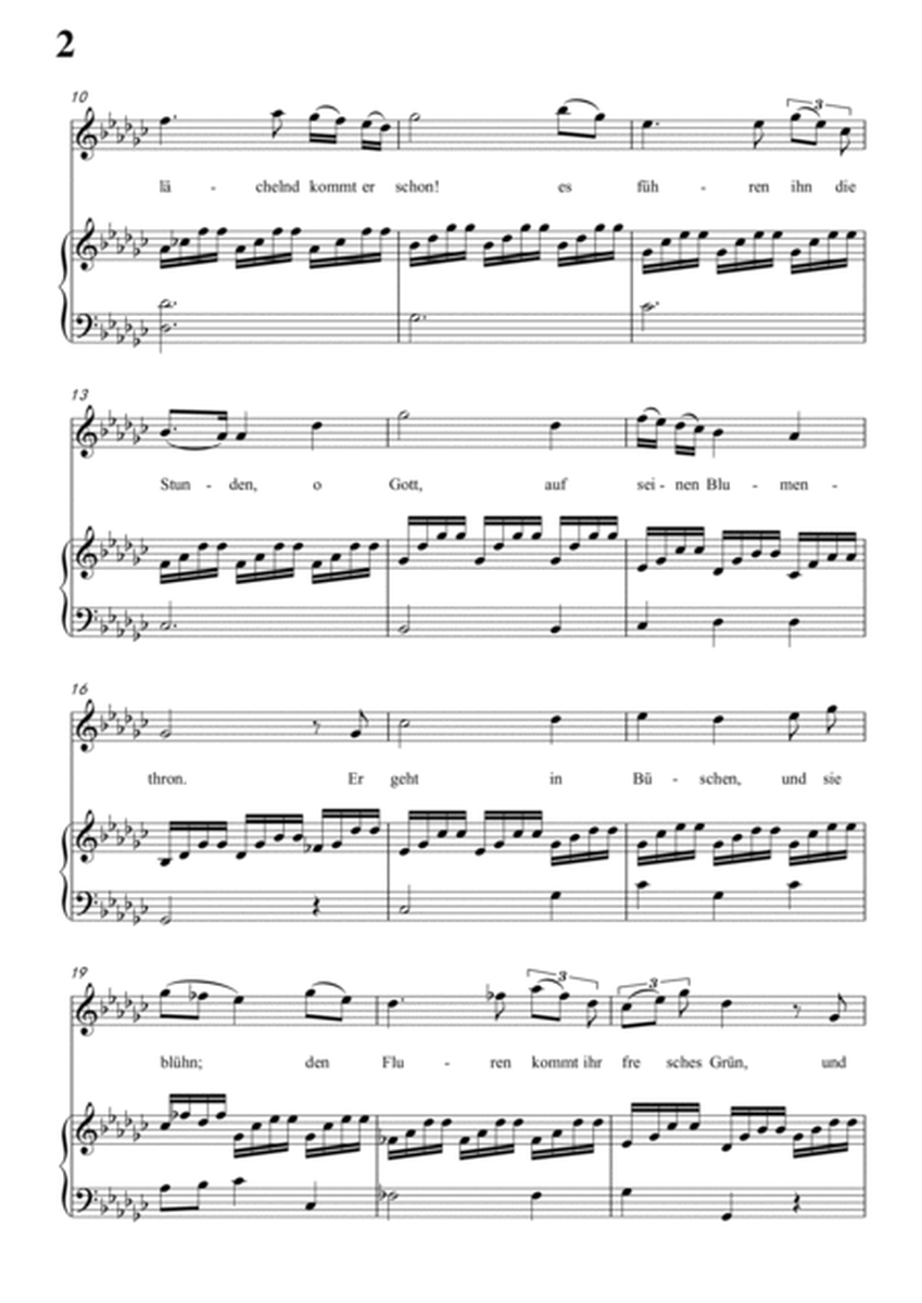 Schubert-Gott im Frühling in bG for Vocal and Piano
