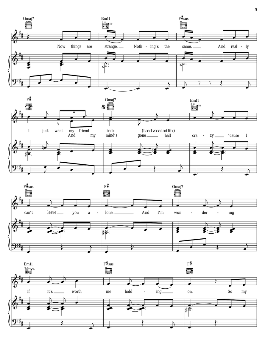 Halfcrazy Halfcrazy Piano, Vocal, Guitar scores gallery preview page 3