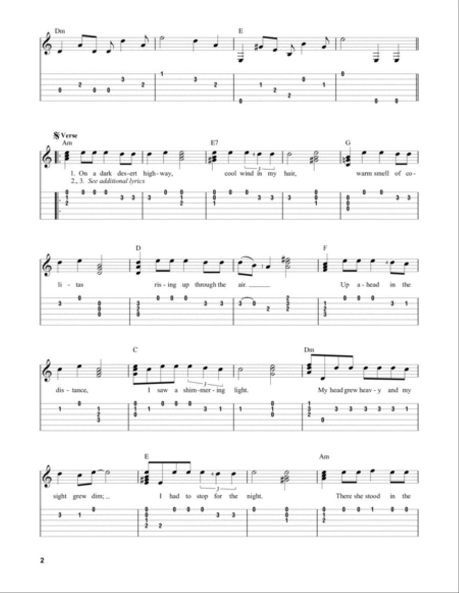 Hotel California Acoustic Guitar scores gallery preview page 2