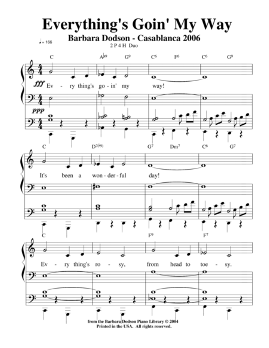 Everything's Goin' My Way Piano Method scores gallery preview page 1
