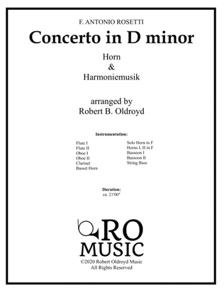 Concerto in D minor for Horn and Harmoniemusik