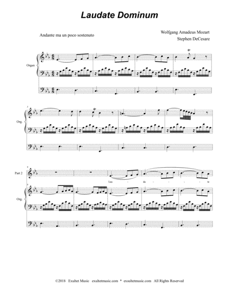 Laudate Dominum (for 2-part choir - Organ Accompaniment) image number null