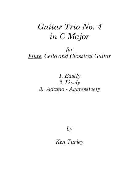 Guitar Trio No. 4 in C Blues with Flute and Cello "Blue Sonatine" image number null
